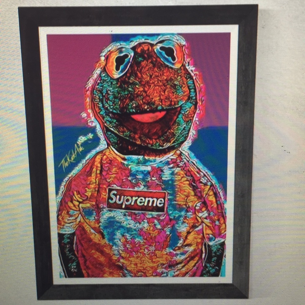 Supreme Kermit the Frog Art piece